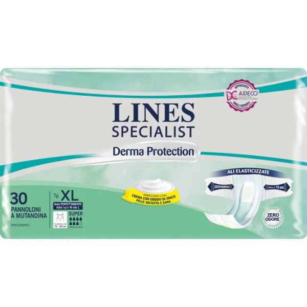 Derma Protection Pannoloni A Mutandina XL Lines Specialist 30 Pezzi